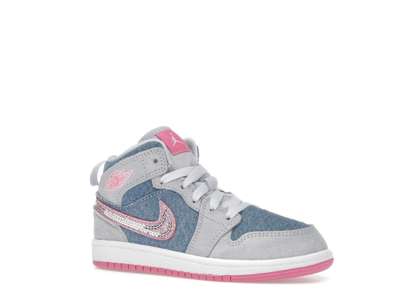 Jordan 1 Mid SE Denim Sequin (PS)