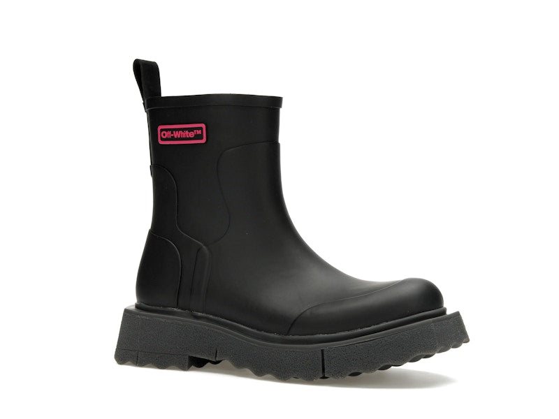 OFF-WHITE Rubber Rain Boot Black