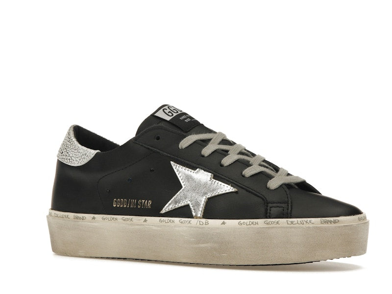 Golden Goose Hi-Star Black Silver (Women's)