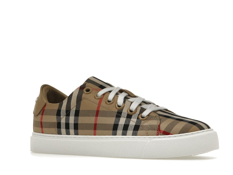 Burberry Vintage Check and Leather Sneakers Archive Beige Check Toe (Women's)