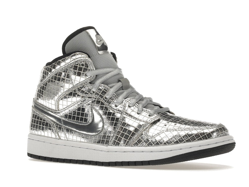 Jordan 1 Mid SE Disco Metallic Silver (Women's)