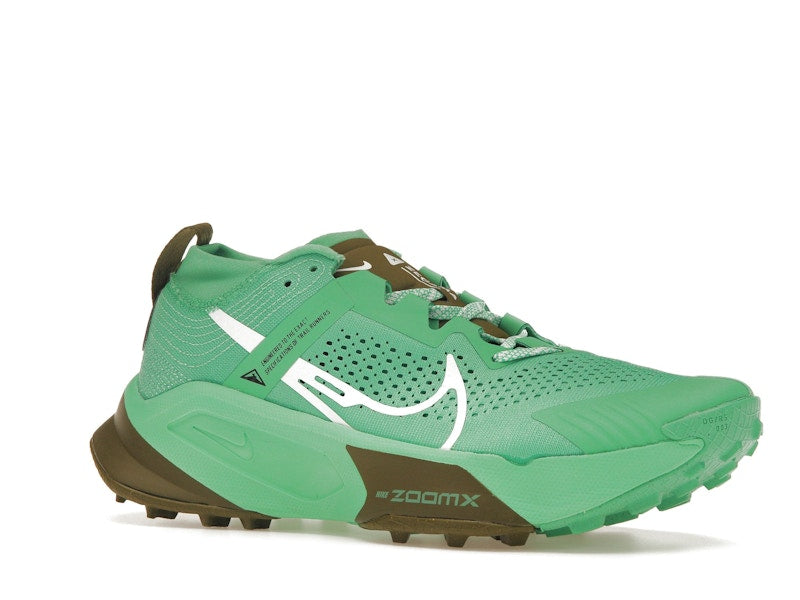 Nike ZoomX Zegama Trail Spring Green Olive Flak Black White