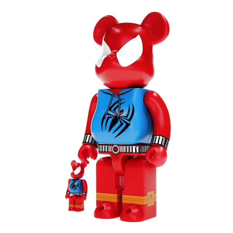 Bearbrick x Marvel Spider-Man Scarlet Spider 100% & 400% Set