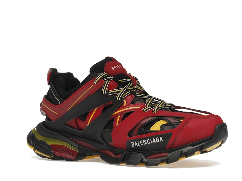 Balenciaga Track Trainers Burgundy Black