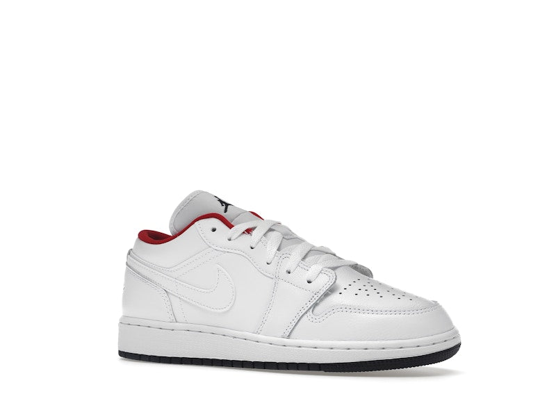 Jordan 1 Low White Gym Red Black (GS)