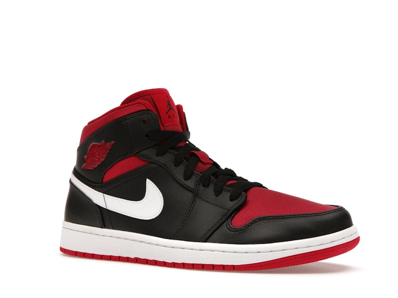 Jordan 1 Mid Black Gym Red White