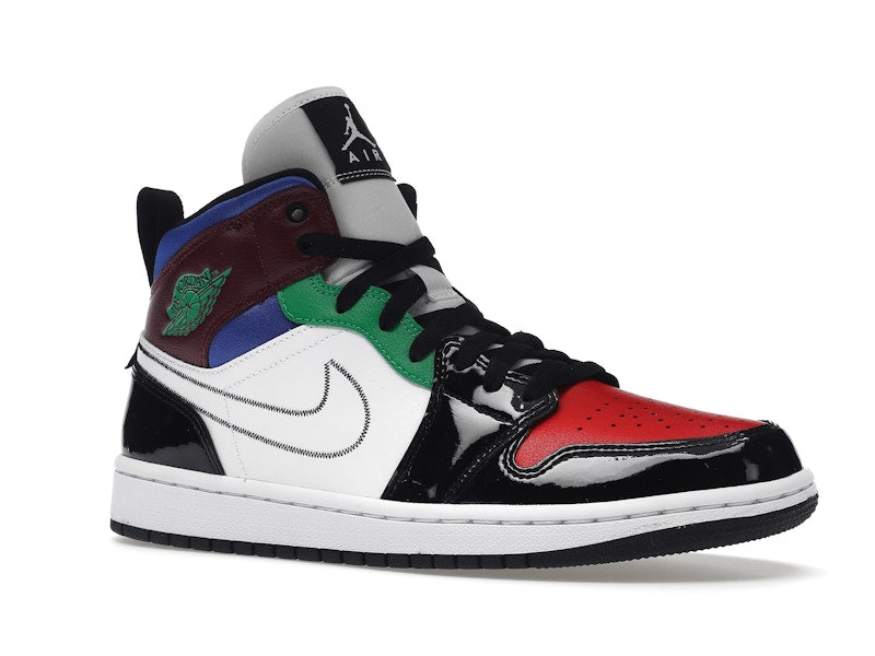 Jordan 1 Mid SE Black White Multi-Color (Women's)