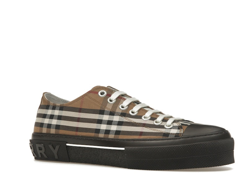 Burberry Vintage Check Lace-Up Sneaker Beige Brown