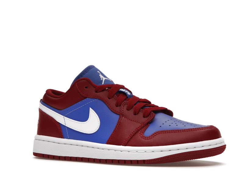 Jordan 1 Low Pomegranate Medium Blue (Women's)