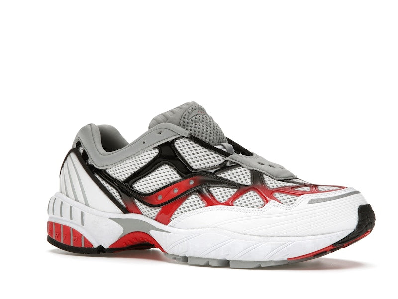 Saucony Grid Web White Grey Red
