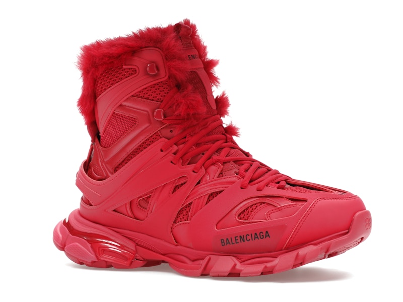 Balenciaga Track Hike Boots Burgundy