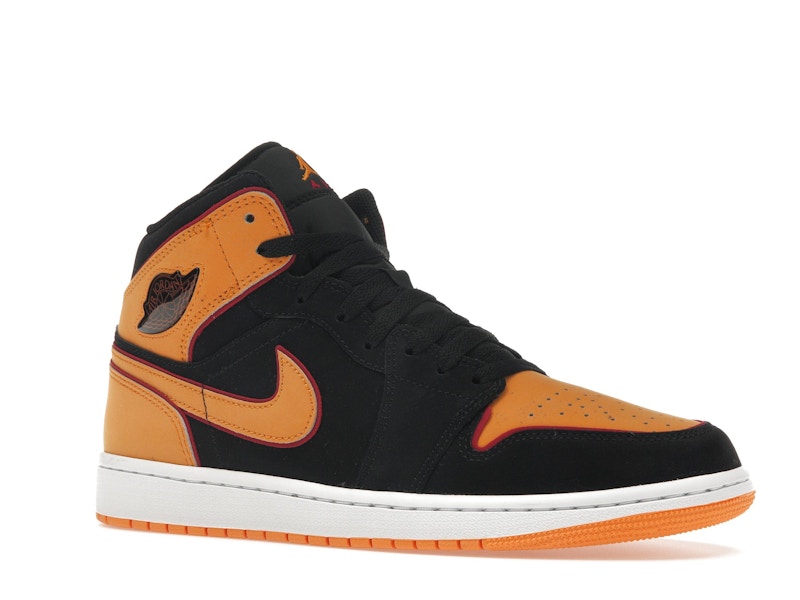 Jordan 1 Mid Fat Tongue Black Orange