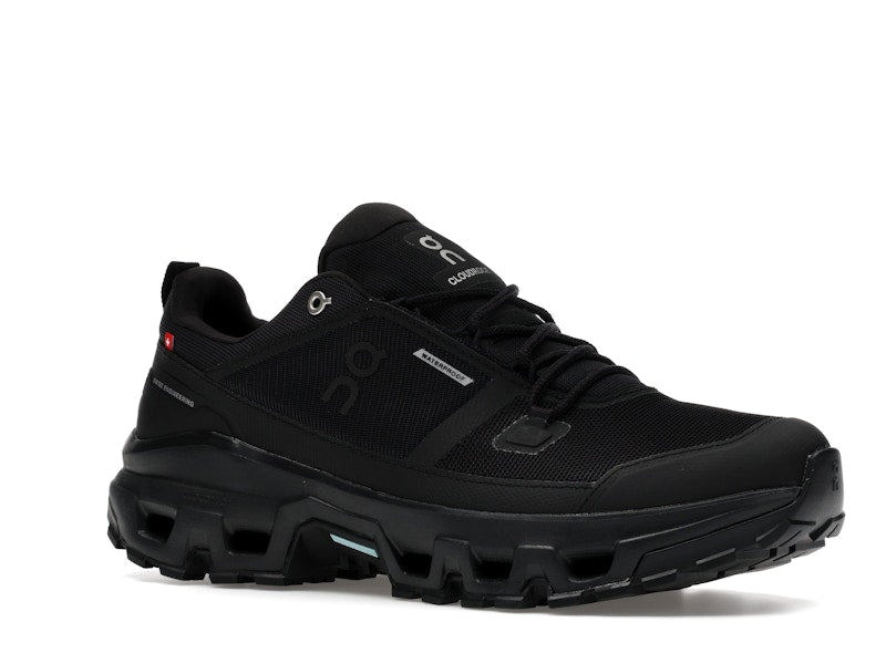 On Running Cloudrock Low Waterproof All Black
