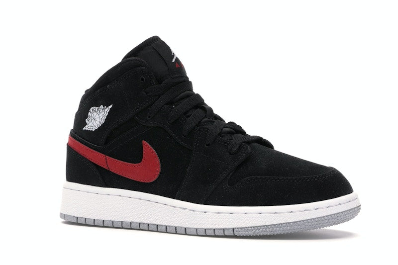 Jordan 1 Mid Multi-Color Swoosh Black (GS)
