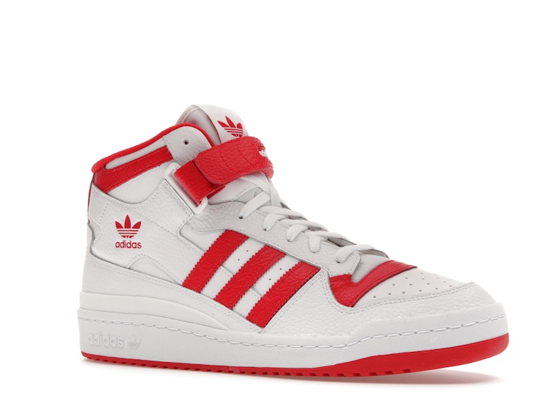 adidas Forum Mid Cloud White Vivid Red