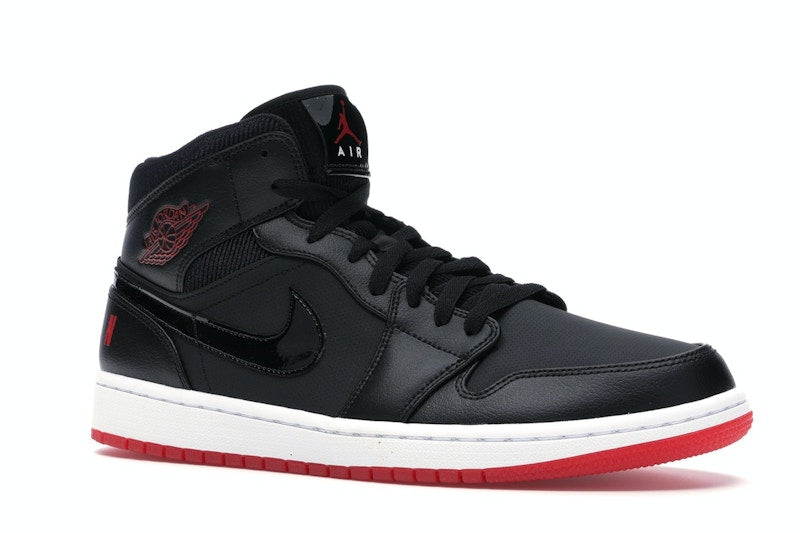 Jordan 1 Mid Black University Red