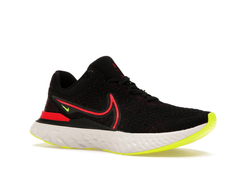 Nike React Infinity Run Flyknit 3 Black Siren Red Volt