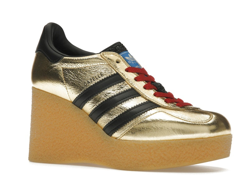 adidas x Gucci Gazelle Wedge Gold Metallic Black (Women's)