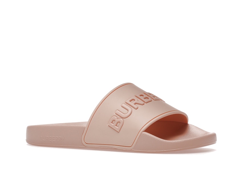 Burberry Embossed Logo Slides Peach Pink (Women's)