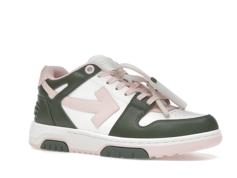 OFF-WHITE Out Of Office OOO Low Tops White Green Pink (Women's)