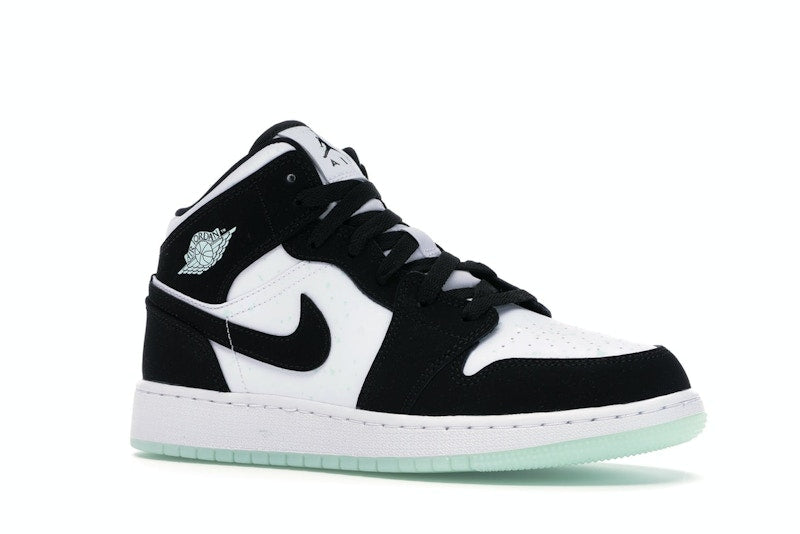 Jordan 1 Mid White Black Teal Tint (GS)