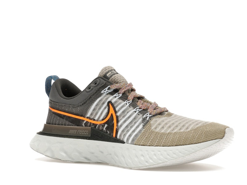 Nike React Infinity Run Flyknit 2 Light Bone Grey Orange