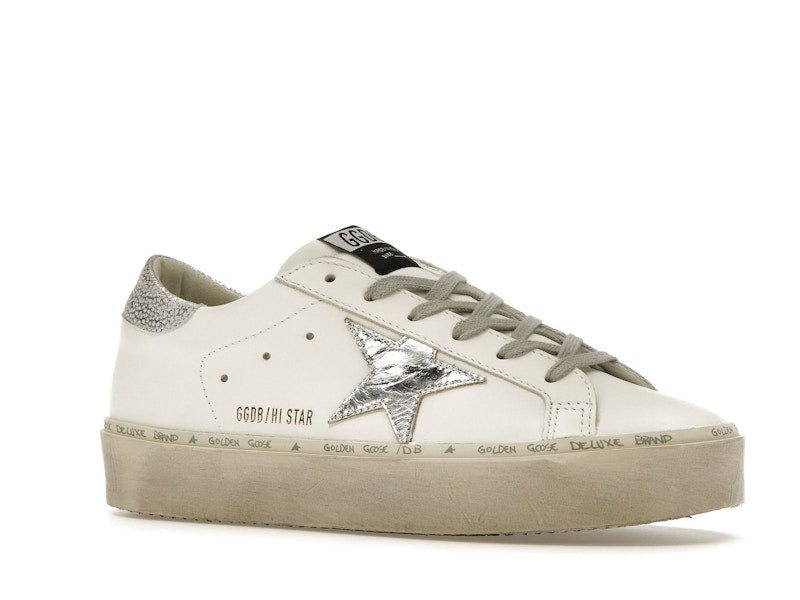 Golden Goose Hi Star White Silver (Women's)