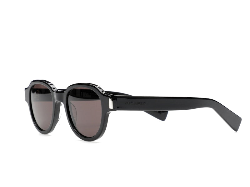 Saint Laurent Round-Frame Acetate Sunglasses Black/Black/Black (SL546-30013743-001)