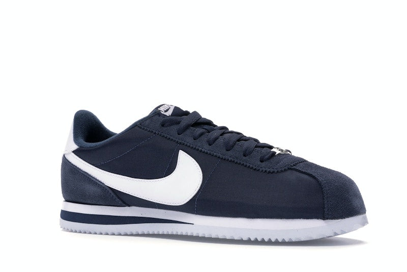 Nike Cortez Basic Nylon Obsidian White-Metallic Silver