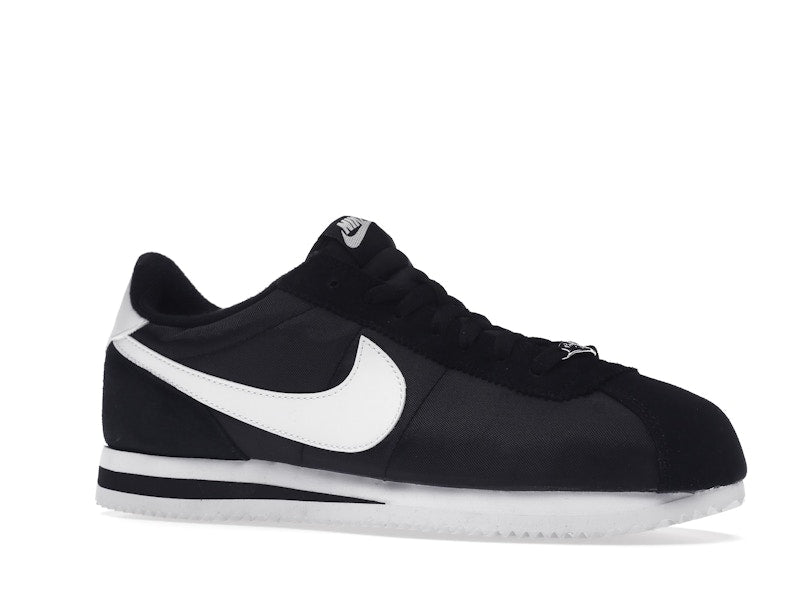 Nike Cortez Basic Nylon Black White-Metallic Silver