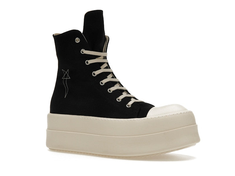 Rick Owens DRKSHDW Mega Bumper Sneaks Pentagram Black Pearl Milk