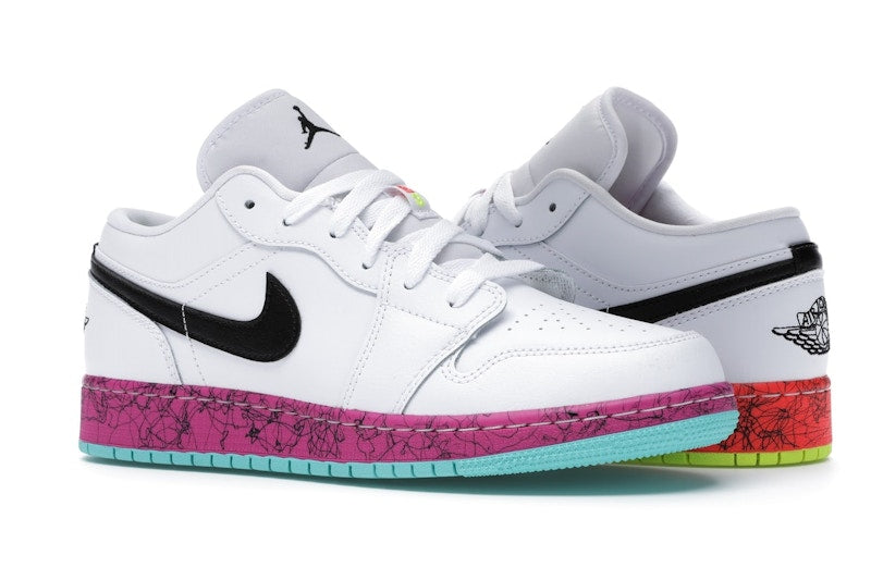 Jordan 1 Low Multi-Color Midsoles White (GS)