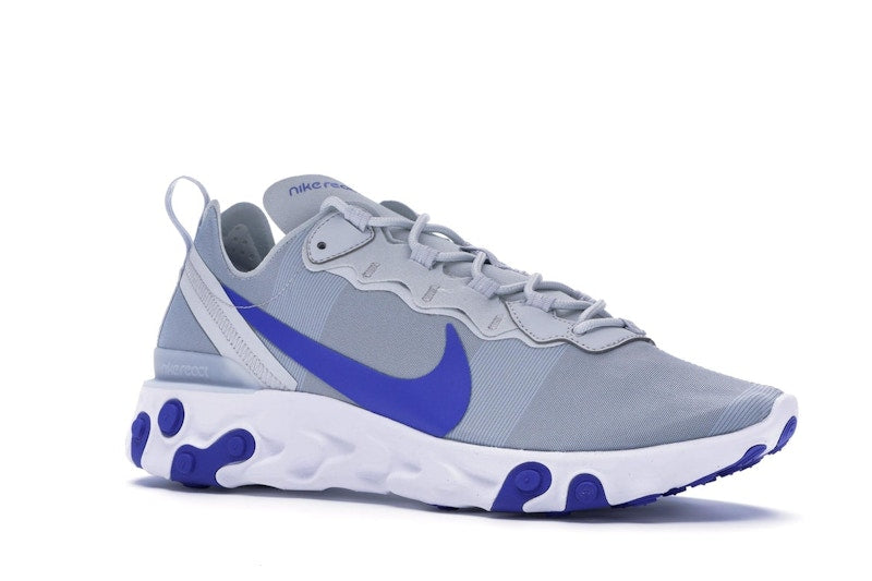 Nike React Element 55 Pure Platinum Racer Blue