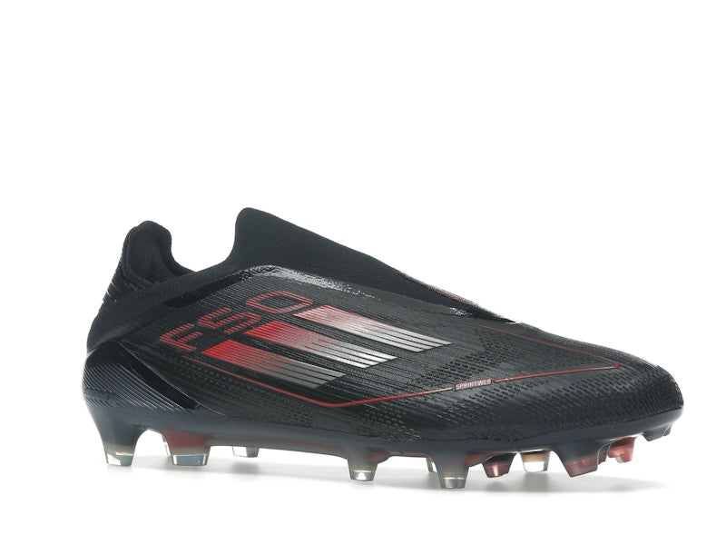 adidas F50 Elite Laceless FG Core Black Iron Metallic Lucid Red