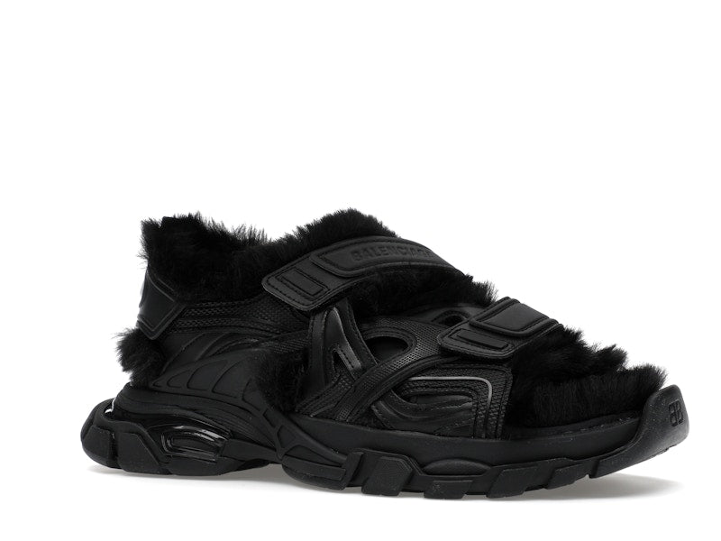Balenciaga Track Sandal Fake Fur Black (Women's)