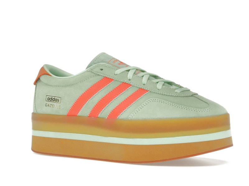 adidas Gazelle Stack Semi Green Spark Solar Orange Gum (Women's)