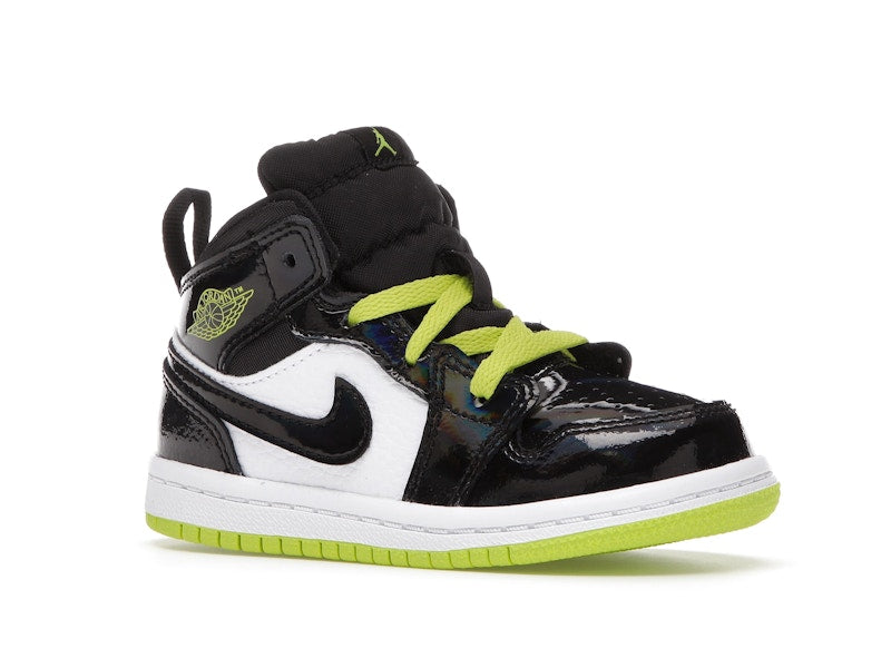 Jordan 1 Mid Black Cyber Mystic Green (TD)