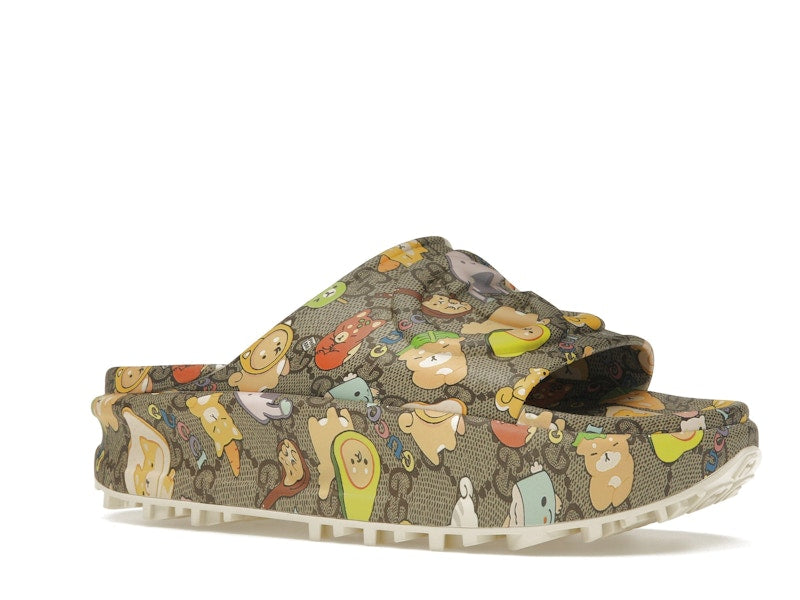 Gucci x Pikarar GG Animal Print Slide Beige Multi (Women's)