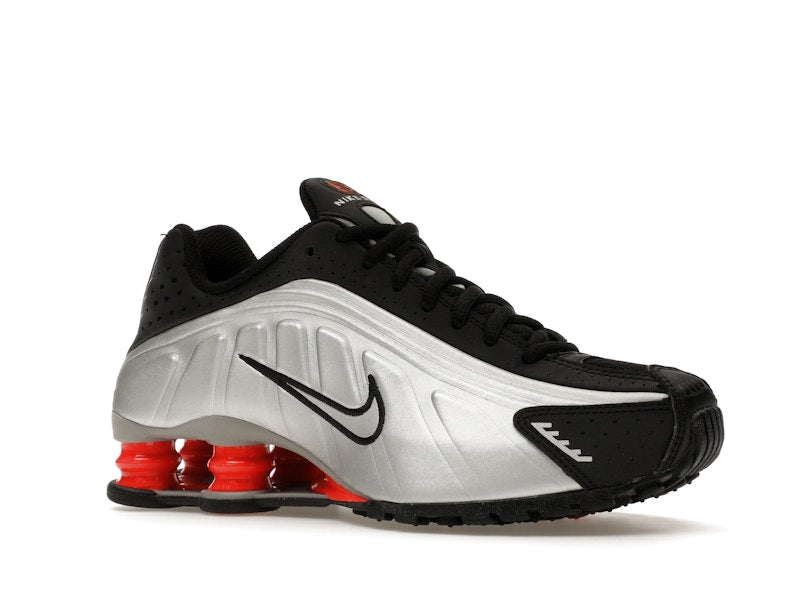 Nike Shox R4 Metallic Silver Black Picante Red (GS)