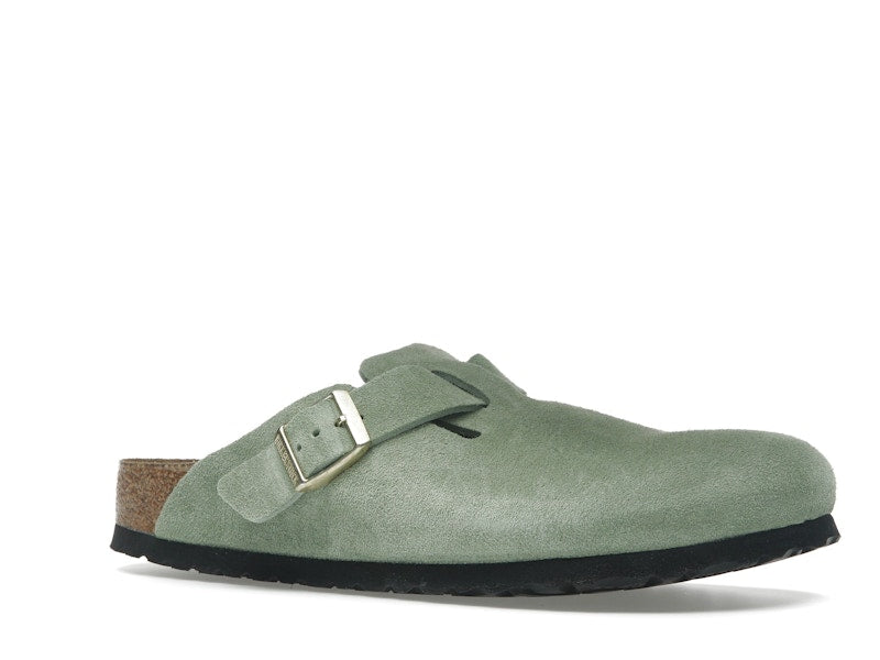 Birkenstock Boston Soft Footbed Suede Green Tea (Narrow Fit)