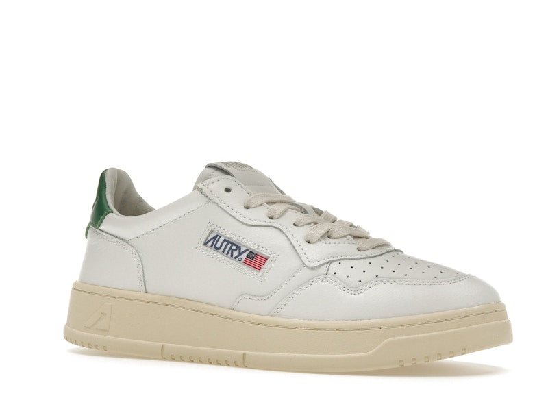 Autry Medalist Leather Low White Green