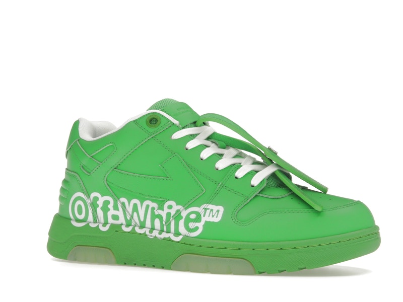 OFF-WHITE Out Of Office OOO Low Tops Green White