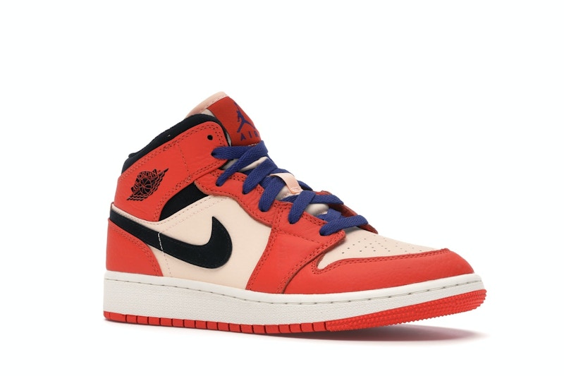 Jordan 1 Mid Team Orange Black (GS)