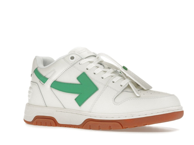 OFF-WHITE Out Of Office OOO Low Tops White Bright Green Brick Red