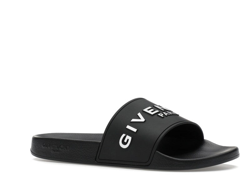 Givenchy Paris Flat Sandals Black White