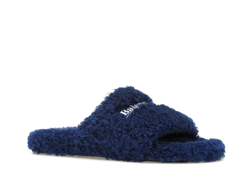 Balenciaga Furry Slide Blue