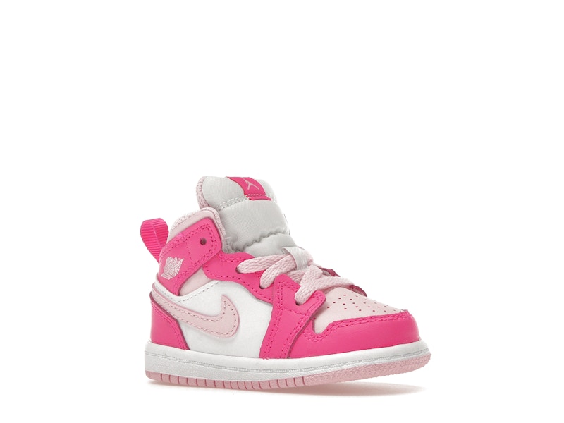 Jordan 1 Mid White Fierce Pink (TD)