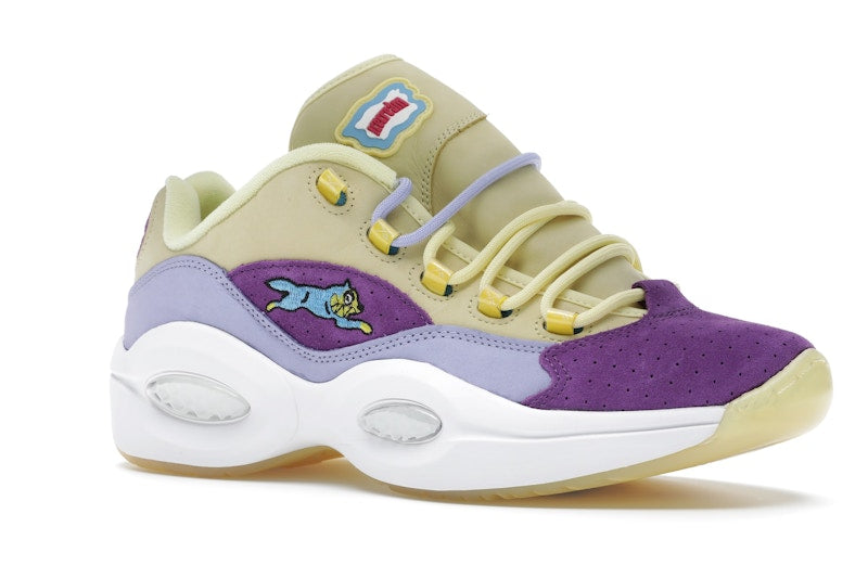 Reebok Question Low BBC Ice Cream Running Dog Yellow Purple