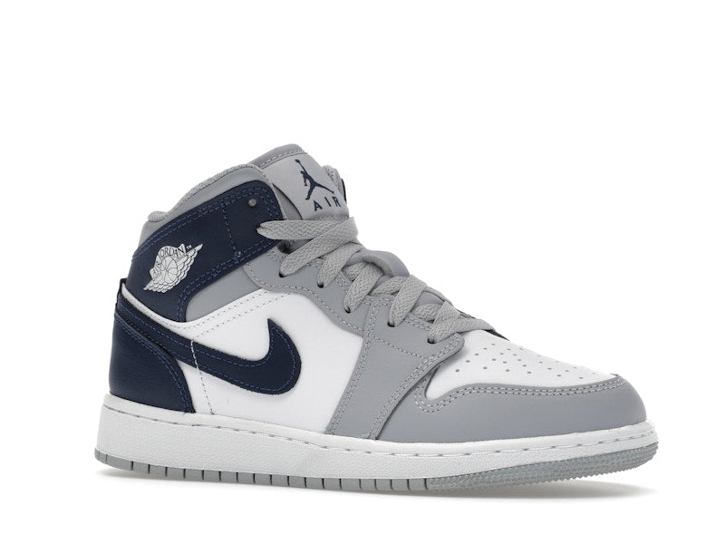 Jordan 1 Mid Wolf Grey Midnight Navy (GS)
