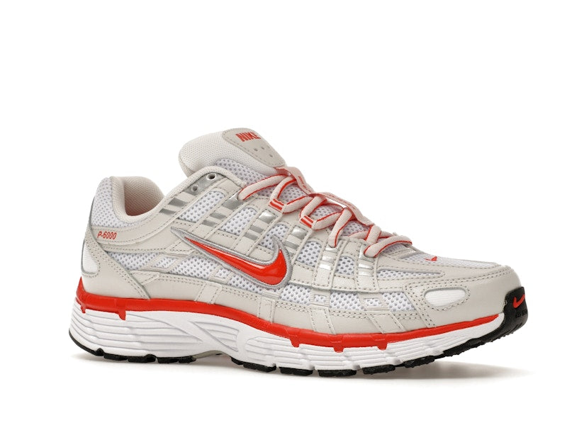 Nike P-6000 White Platinum Tint Black Picante Red (Women's)